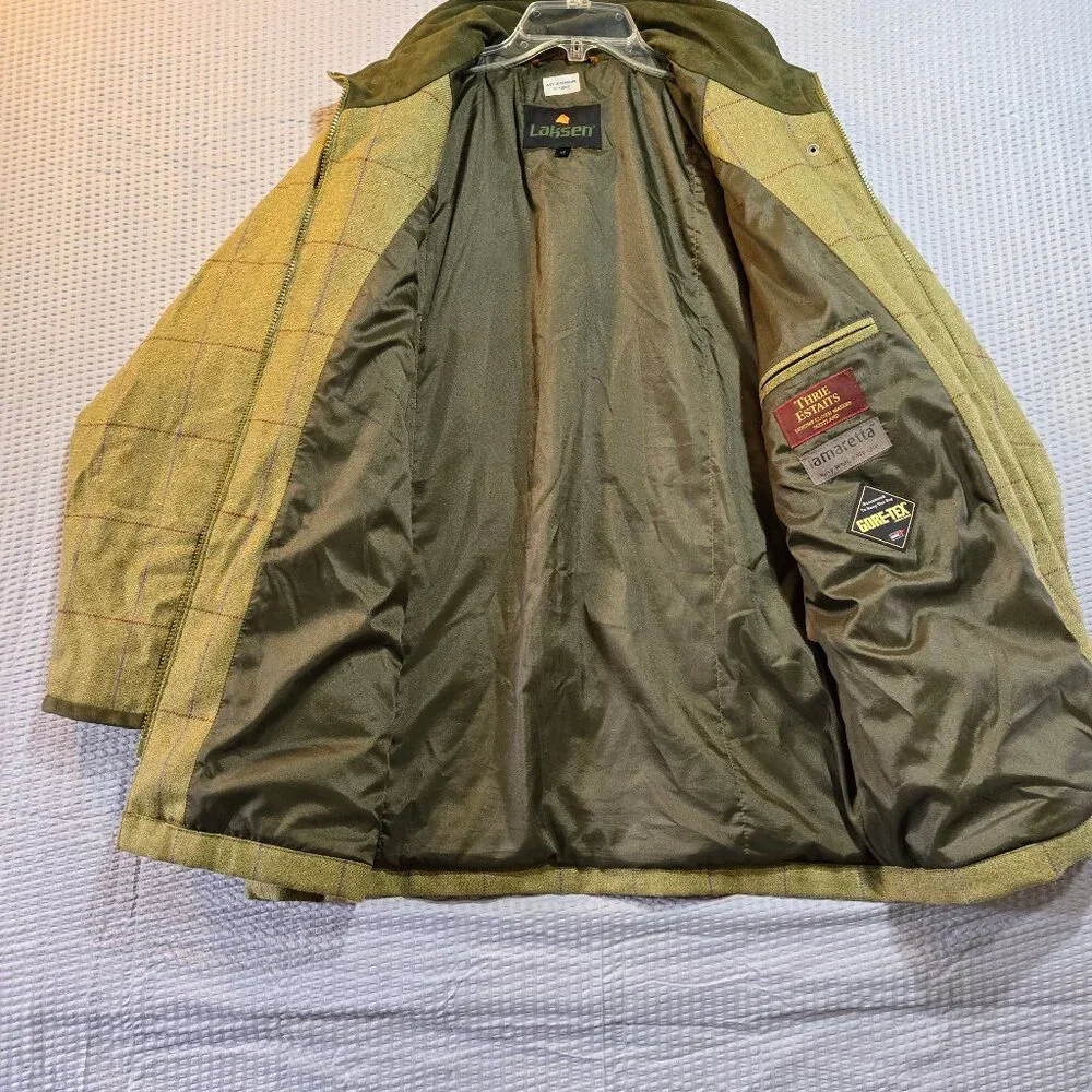 Laksen Scottish Wool Amaretta Gore-Tex Tweed Shooting Coat Men's 40 - Picture 5 of 14